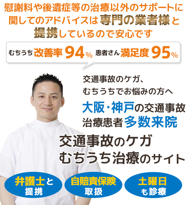 甲南山手・甲子園口・梅田・三宮・日生中央・豊中・池田・交通事故むちうち治療専門院